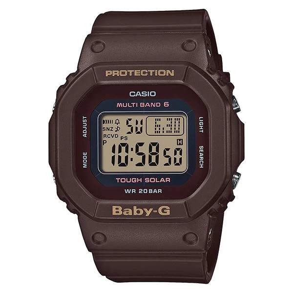 BGD-5000UET-5JF Orologio solare radiocontrollato CASIO Baby-G, marrone opaco, da donna