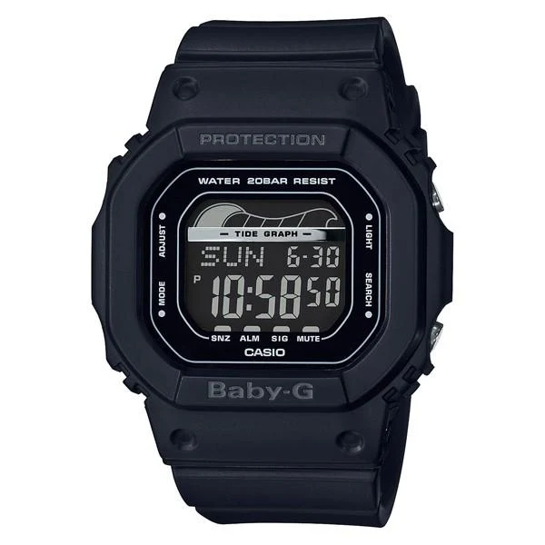 Orologio da donna CASIO BLX-560-1JF BABY-G con grafico delle maree, colore nero.