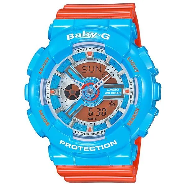 BA-110NC-2AJF CASIO BABY-G Serie BA-110 Orologio da donna con luce LED, elegante e carino, perfetto per il tempo libero