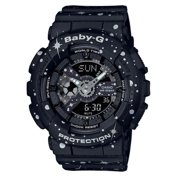 Orologio da donna CASIO BABY-G Wish Upon a Star con tema mappa, modello BA-110ST-1AJF