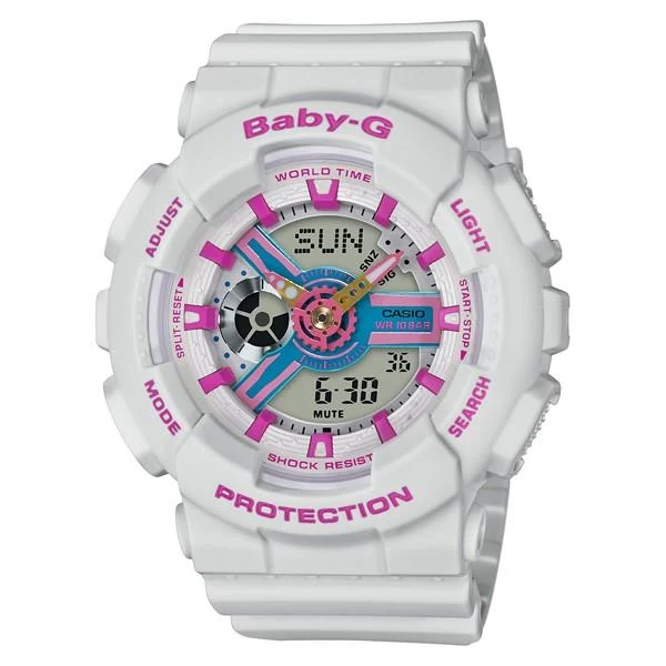 BA-110NR-8AJF Baby-G BABY-G CASIO Neo Retro Color Grigio Rosa Analogico Orologio da Donna