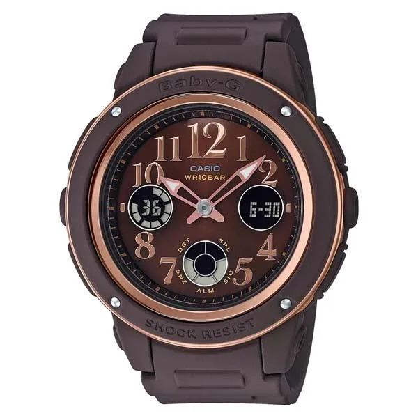 Orologio da donna CASIO BABY-G blu navy/marrone BGA-150PG-5B2JF