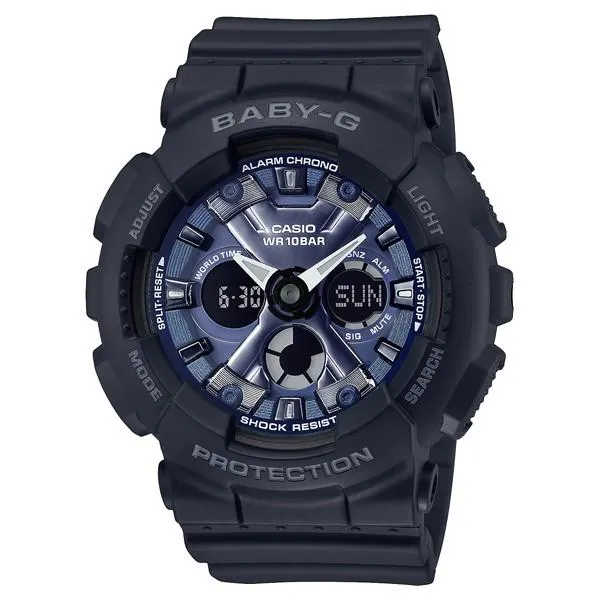 Orologio da donna CASIO Baby-G con luce LED e ora mondiale, modello BA-130-1A2JF