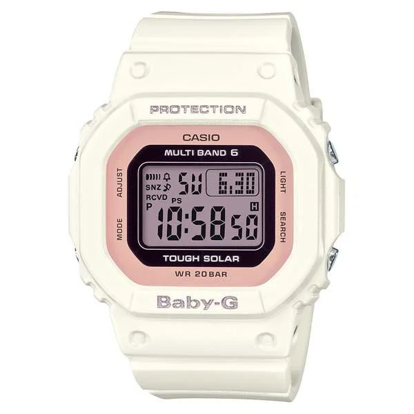 Orologio da donna CASIO Baby-G BGD-5000-7DJF a energia solare, radiocontrollato e con ricezione di 6 stazioni radio mondiali.