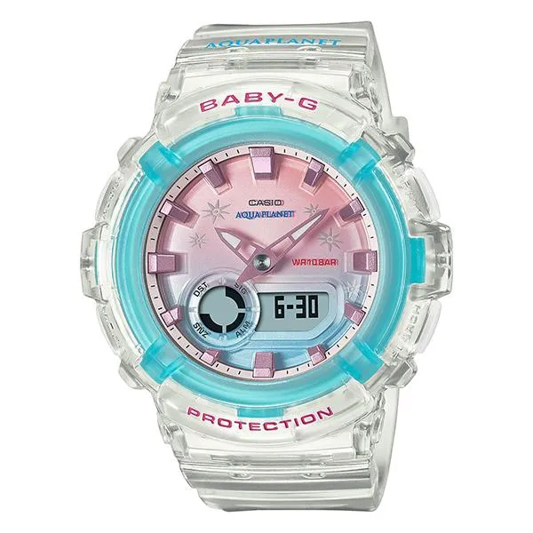 Orologio da donna CASIO Baby-G AQUA PLANET con cinturino BGA-280AP-7AJR