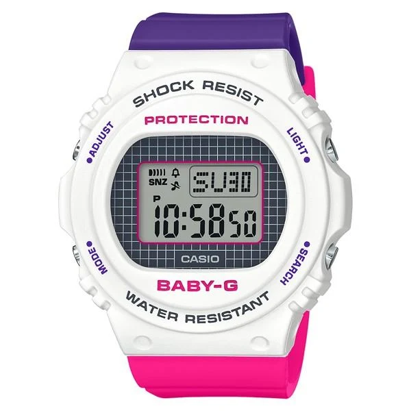Orologio da donna CASIO Baby-G Throwback anni '1990 resistente agli urti, modello BGD-570THB-7JF