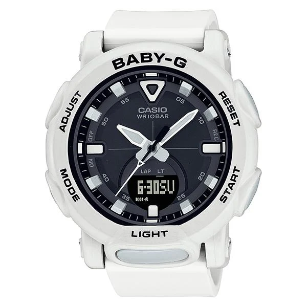 Orologio da donna CASIO Baby-G bianco/nero, modello BGA-310-7A2JF, ideale per attività all'aperto.