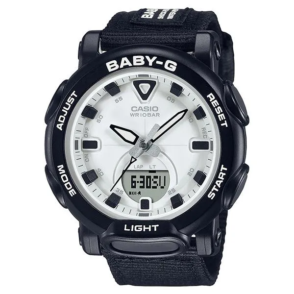 Orologio da donna CASIO Baby-G BGA-310C-1AJF, bianco e nero, ideale per attività all'aperto.