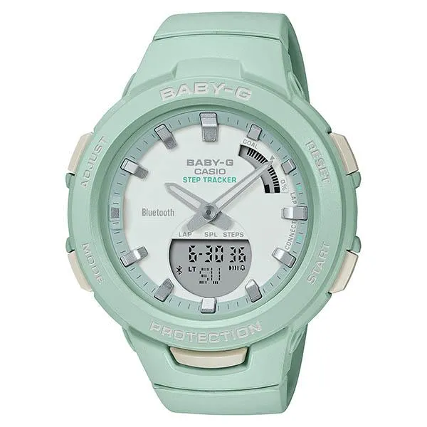 Orologio da donna CASIO Baby-G Comfort Sporty Style verde pastello BSA-B100CS-3AJF