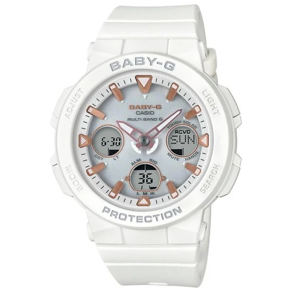 Orologio da donna BABY-G CASIO BGA-2500-7AJF radiocontrollato a energia solare con illuminatore al neon.