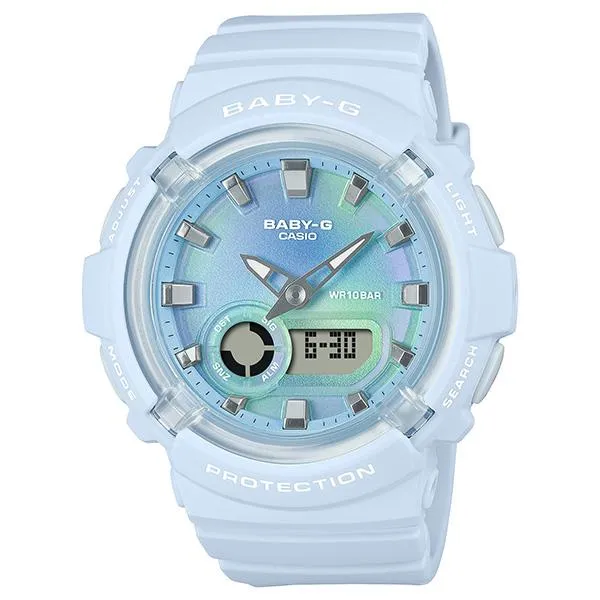 Orologio da donna CASIO Baby-G Soft Tiedye BGA-280TD-2AJF, colore blu pastello.
