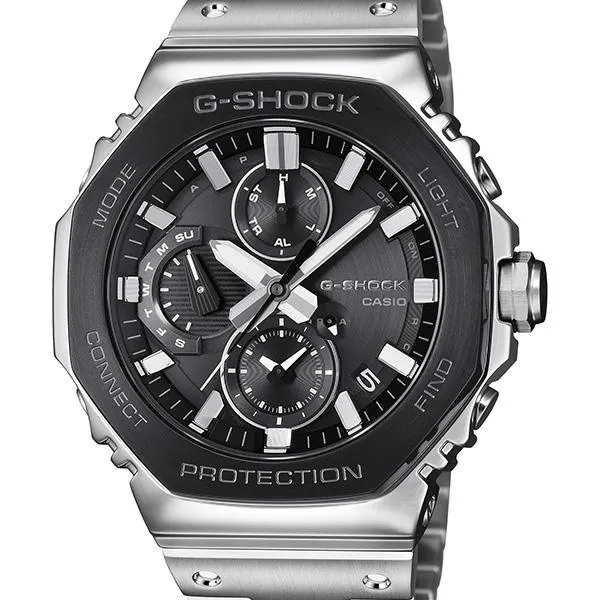 Orologio da uomo CASIO G-SHOCK GMC-B2100BT-1AJF con cassa interamente in metallo e lunetta nera.