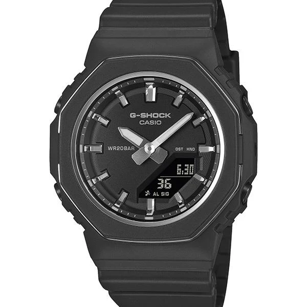 Orologio da donna CASIO G-SHOCK GMA-P2110-1AJF con lunetta metallica.