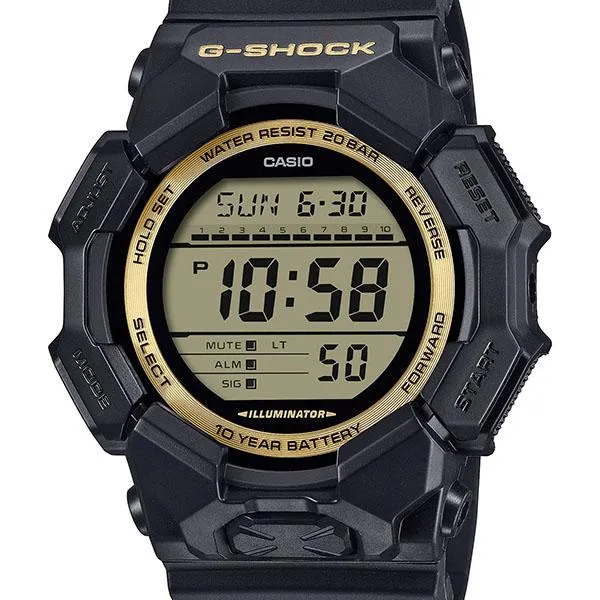 Orologio da uomo CASIO G-SHOCK SERIE NERO E ORO GD-010GB-1A9JF