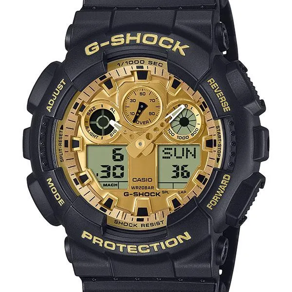 GA-100GGB-1A9JF Orologio da uomo CASIO G-SHOCK SERIE NERO E ORO