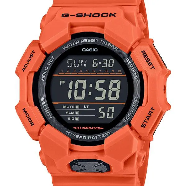 Orologio digitale da uomo G-SHOCK CASIO GD-010-4JF con durata della batteria di circa 10 anni.