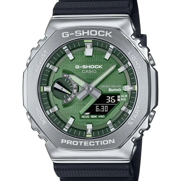 Orologio da uomo CASIO G-SHOCK GBM-2100A-1A3JF con cassa in metallo verde.