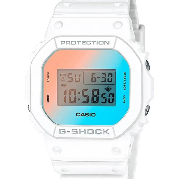 Orologio da uomo CASIO G-SHOCK DW-5600TL-7JF Beach Time Lapse bianco JDM digitale quadrato