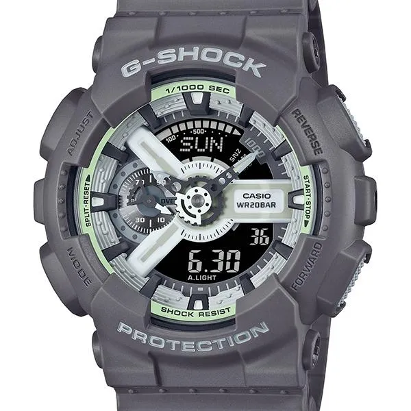 Orologio da uomo G-SHOCK CASIO GA-110HD-8AJF con luminescenza nascosta.