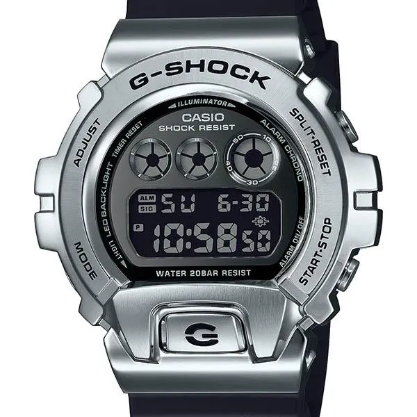 Orologio digitale da uomo G-SHOCK CASIO GM-6900U-1JF con cassa in metallo, colore argento.