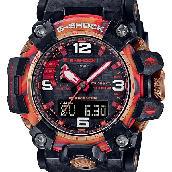 Orologio da uomo CASIO G-SHOCK Mudmaster Flare rosso, modello GWG-2040FR-1AJR.