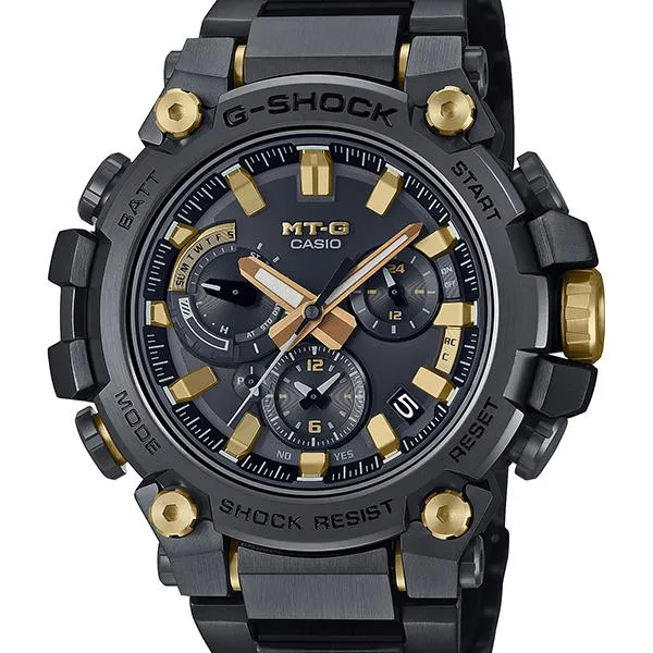 Orologio da uomo Casio G-Shock MTG-B3000BDE-1AJR a energia solare e radiocontrollato con cinturini intercambiabili.