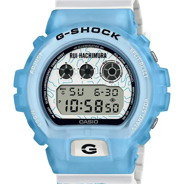 Orologio da uomo CASIO G-SHOCK modello DW-6900RH-2JR Rui Hachimura Signature, colore blu.