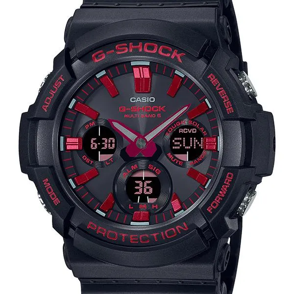 Orologio da uomo G-SHOCK CASIO IGNITE RED radiocontrollato a energia solare GAW-100BNR-1AJF