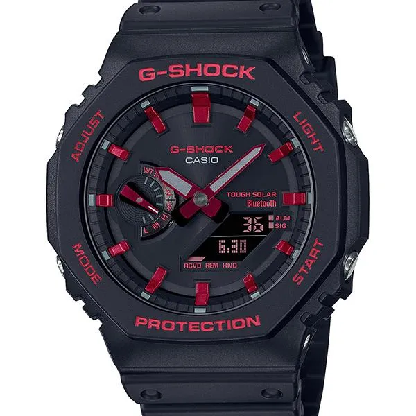 Orologio da uomo G-SHOCK CASIO IGNITE RED a energia solare, modello GA-B2100BNR-1AJF