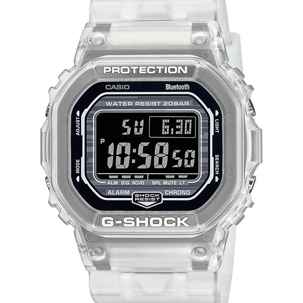 Orologio da uomo G-SHOCK CASIO DW-B5600G-7JF scheletrato bianco.