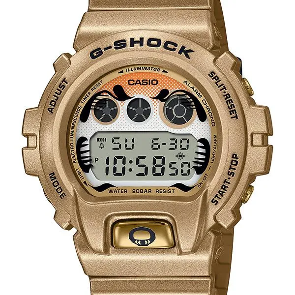Orologio da uomo CASIO G-SHOCK DW-6900GDA-9JR con benda sull'occhio nera.