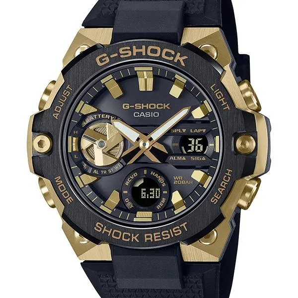 Orologio da uomo CASIO G-SHOCK G-STEEL G-Steel nero e oro, modello GST-B400GB-1A9JF