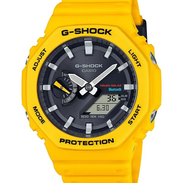 Orologio da uomo CASIO G-SHOCK GA-B2100C-9AJF JDM Tough Solar Mobile Link Analogico-Digitale Ottagonale Giallo Nero