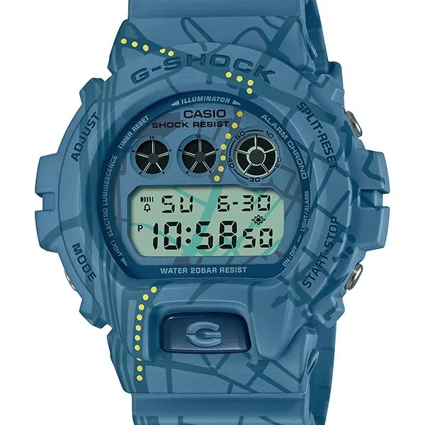 Orologio da uomo DW-6900SBY-2JR G-SHOCK CASIO con mappa di Shibuya e caccia al tesoro.
