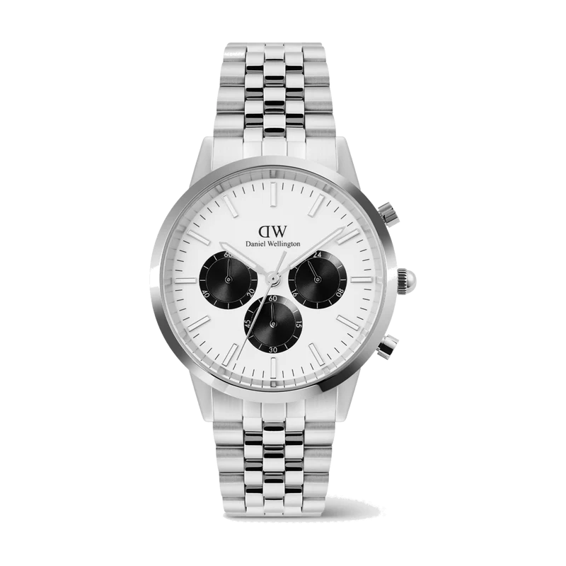 Daniel Wellington | Orologio | Iconic Chronograph Arch 5-Link Off- White Panda Silver