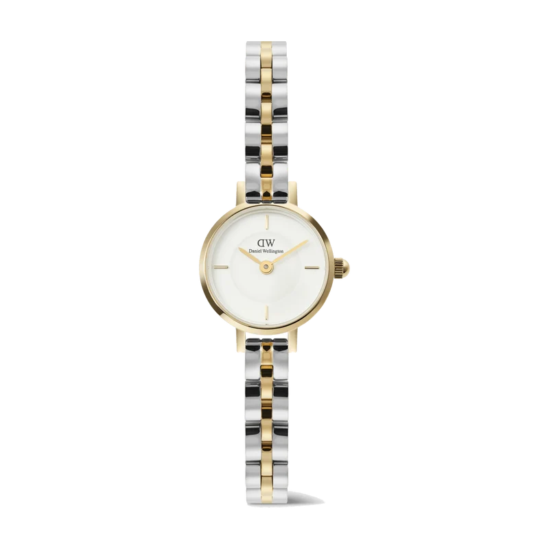 Orologio Daniel Wellington Petite Mini Arch 3-Link Two Tone Gold, dal design essenziale e raffinato.