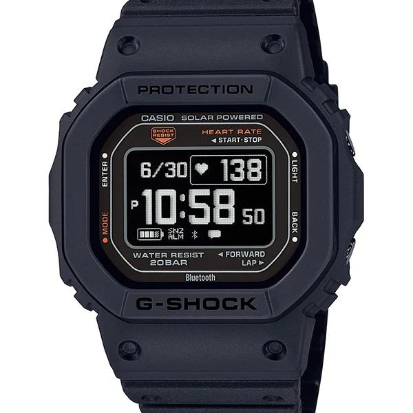 Orologio da uomo DW-H5600-1JR G-SHOCK CASIO G-SQUAD con monitoraggio della frequenza cardiaca e del livello di ossigeno nel sangue.