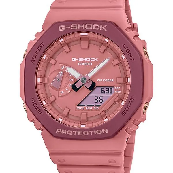 Orologio da uomo CASIO G-SHOCK GA-2110SL-4A4JR JDM TOGENKYO, analogico-digitale, sottile, rosa.