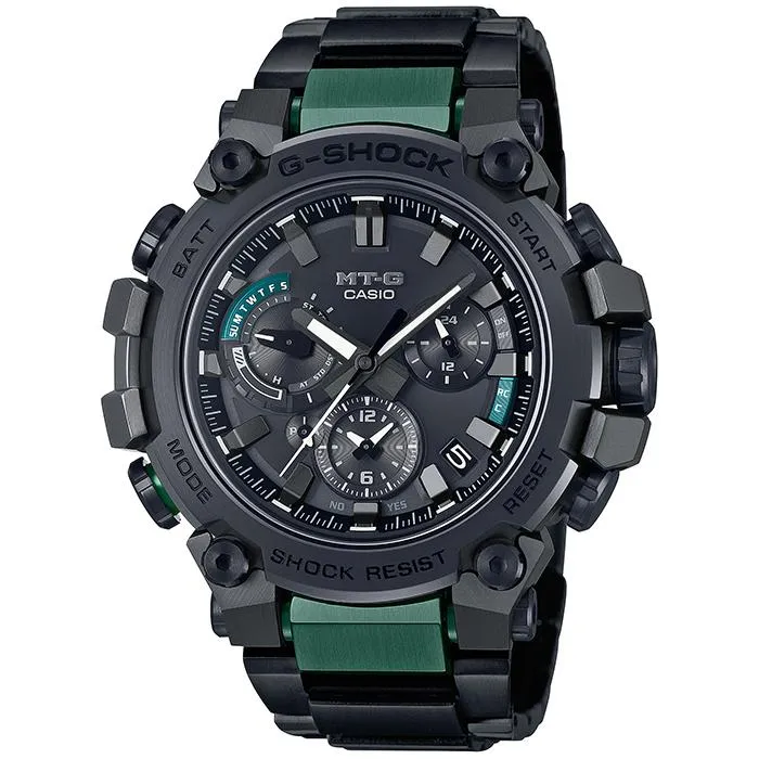 Orologio da uomo CASIO G-SHOCK MTG-B3000BD-1A2JF JDM Slim nero con Bluetooth e alimentazione solare.