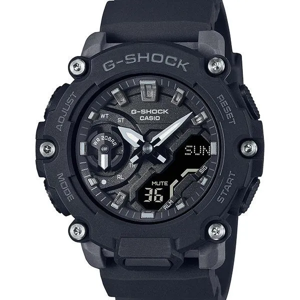 Orologio da uomo CASIO G-SHOCK MID 2200 di medie dimensioni, ideale per attività urbane e all'aperto, modello GMA-S2200-1AJF.