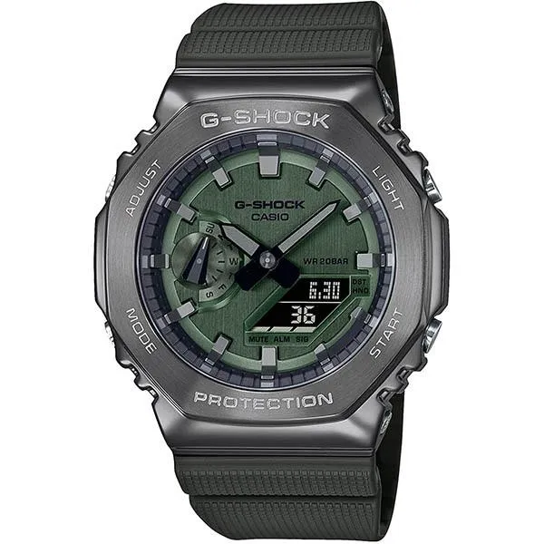 Orologio da uomo CASIO G-SHOCK verde, modello GM-2100B-3AJF