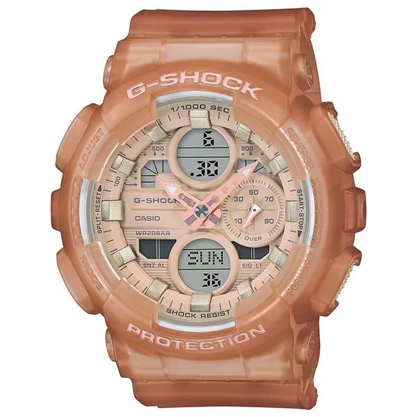 Orologio da uomo G-SHOCK CASIO GMA-S140NC-5A1JF con cinturino scheletrato in resina di medie dimensioni.