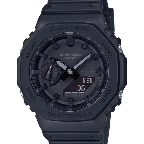 Orologio da uomo analogico-digitale CASIO G-SHOCK GA-2100-1A1JF JDM Carbon Core Guard completamente nero