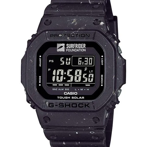 Orologio da uomo CASIO G-SHOCK G-5600SRF-1JR, frutto della collaborazione tra G-Shock e SURFRIDER FOUNDATION.