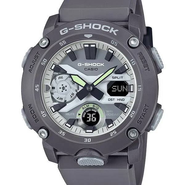 Orologio da uomo G-SHOCK CASIO GA-2000HD-8AJF con luminescenza nascosta.