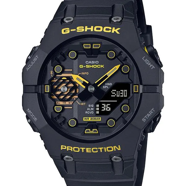 Orologio da uomo G-SHOCK CASIO serie gialla, modello GA-B001CY-1AJF.