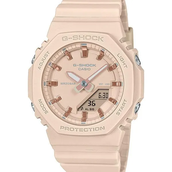 Orologio da donna G-SHOCK CASIO con indici metallici, modello GMA-P2100M-4AJF.