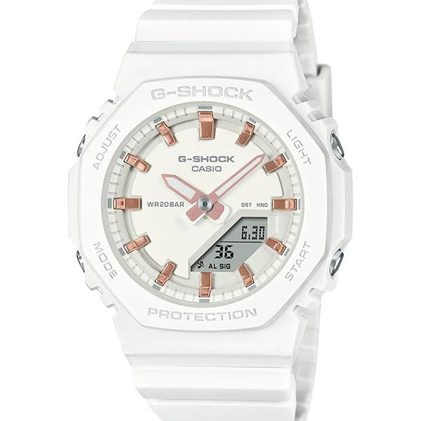 Orologio da donna G-SHOCK CASIO con indici metallici, modello GMA-P2100M-7AJF.