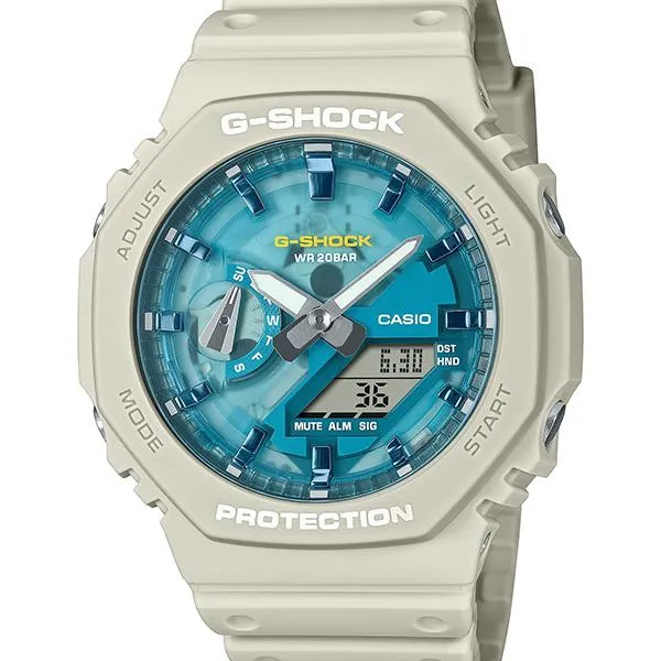 Orologio da uomo analogico-digitale CASIO G-SHOCK GA-2100AS-5AJF JDM Carbon Core Guard marrone