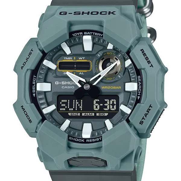 Orologio da uomo grande G-SHOCK CASIO GA-010CE-2AJF, blu e verde, modello GA-010CE-2AJF.